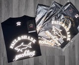 Paul And Shark Reflective Logo T-Shirt - Navy