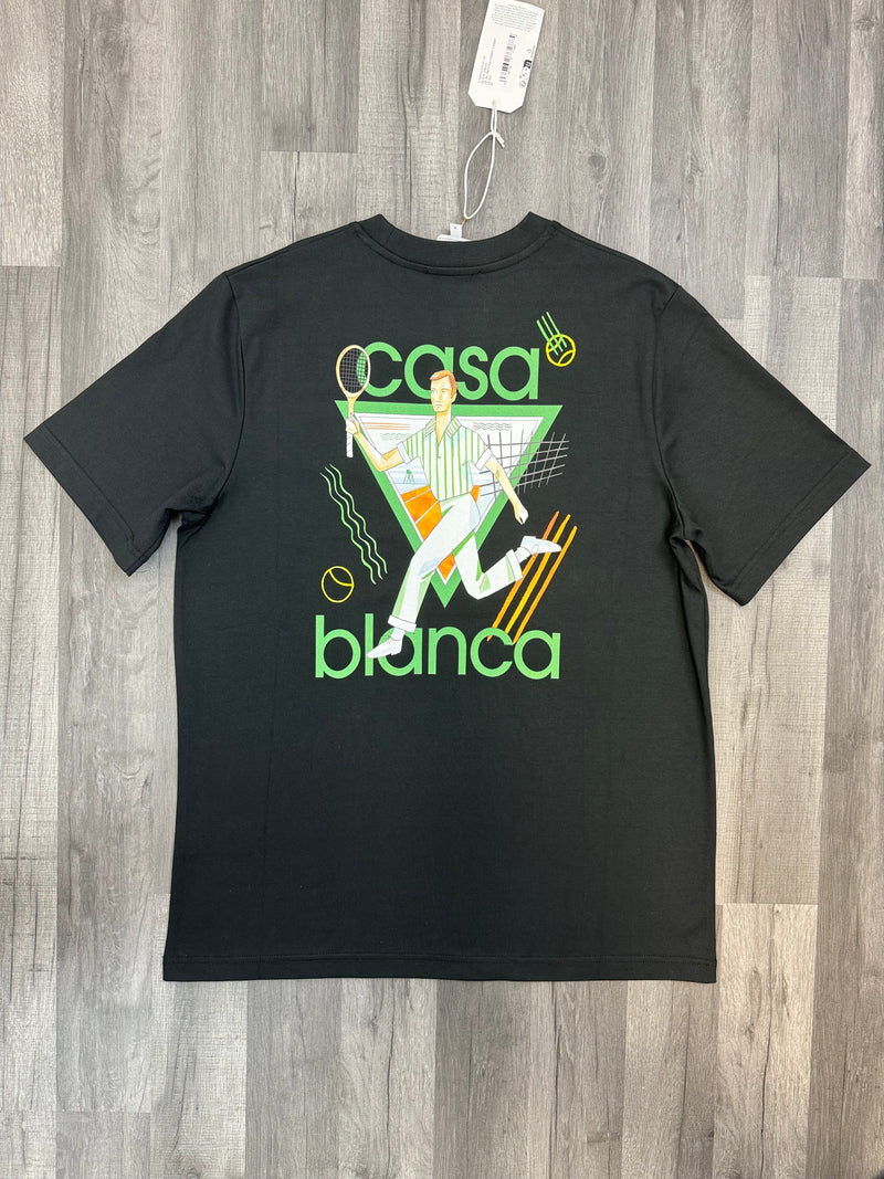 Casablanca Tennis Club T-Shirt - Black
