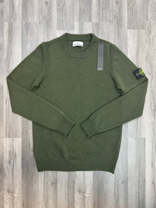 Stone Island Thick Wool Sweatshirt - Green