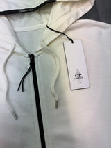 CP Company Zip Lens Hoodie - White