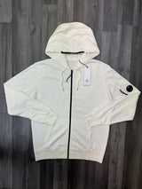 CP Company Zip Lens Hoodie - White