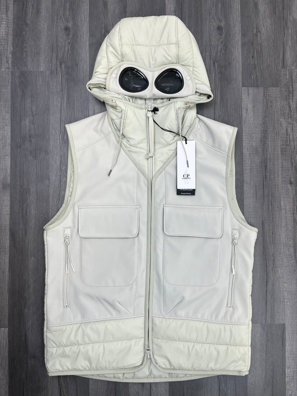 CP Company Shell-R Mixed Vest - Cream