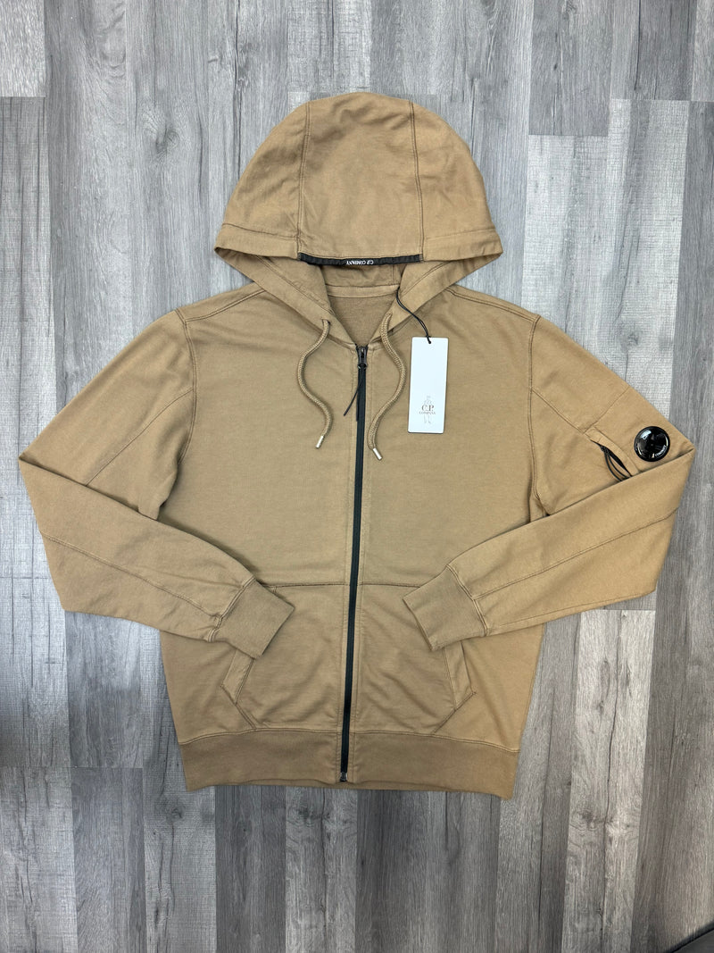 CP Company Zip Lens Hoodie - Brown