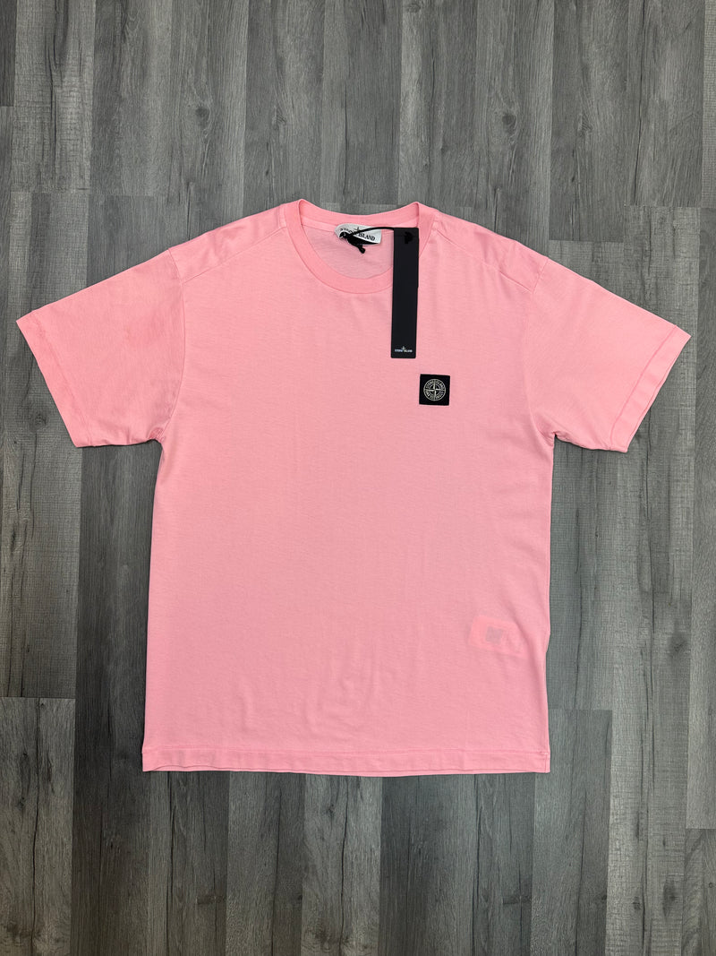 Stone Island Patch Logo T-shirts - Pink
