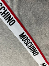 Moschino Arm Tape Zip Hoodie - Grey