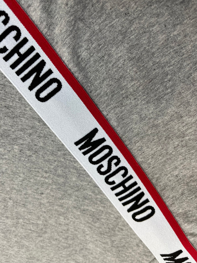 Moschino Arm Tape Zip Hoodie - Grey
